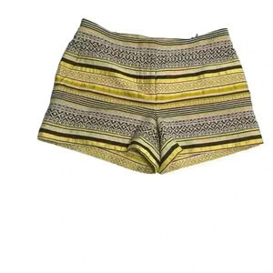 Loft Yellow stripe boho shorts flat front